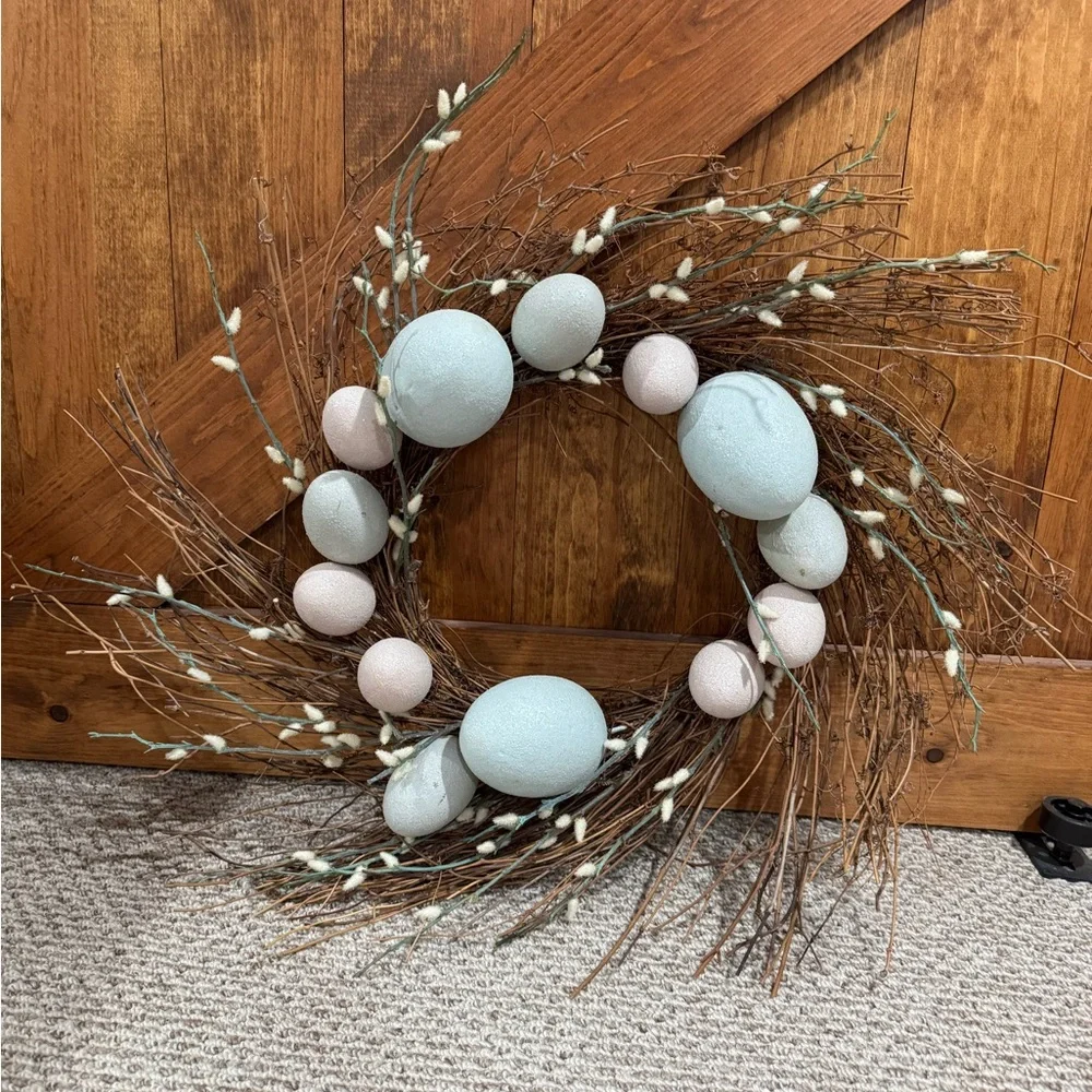 Pottery Barn large Easter wreath.